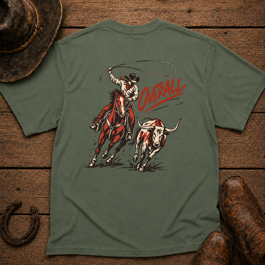 Cattle Roper T-Shirt | Minimal Chest Emblem