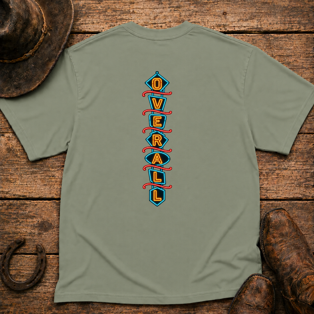 Neon Overall T-Shirt | Minimal Chest Emblem