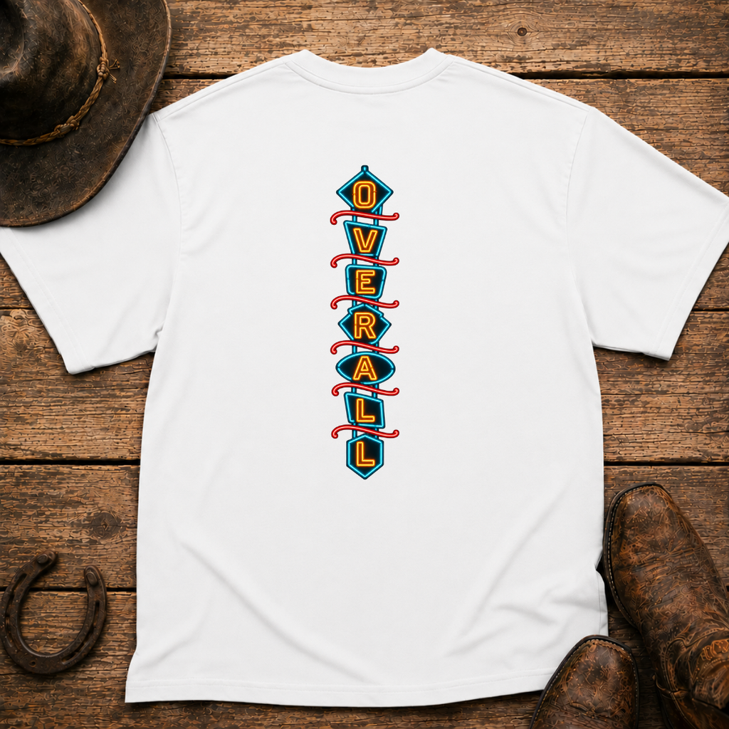 Neon Overall T-Shirt | Minimal Chest Emblem