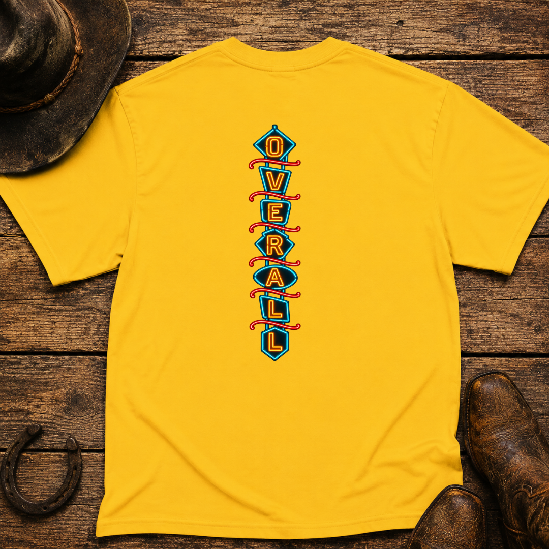 Neon Overall T-Shirt | Minimal Chest Emblem