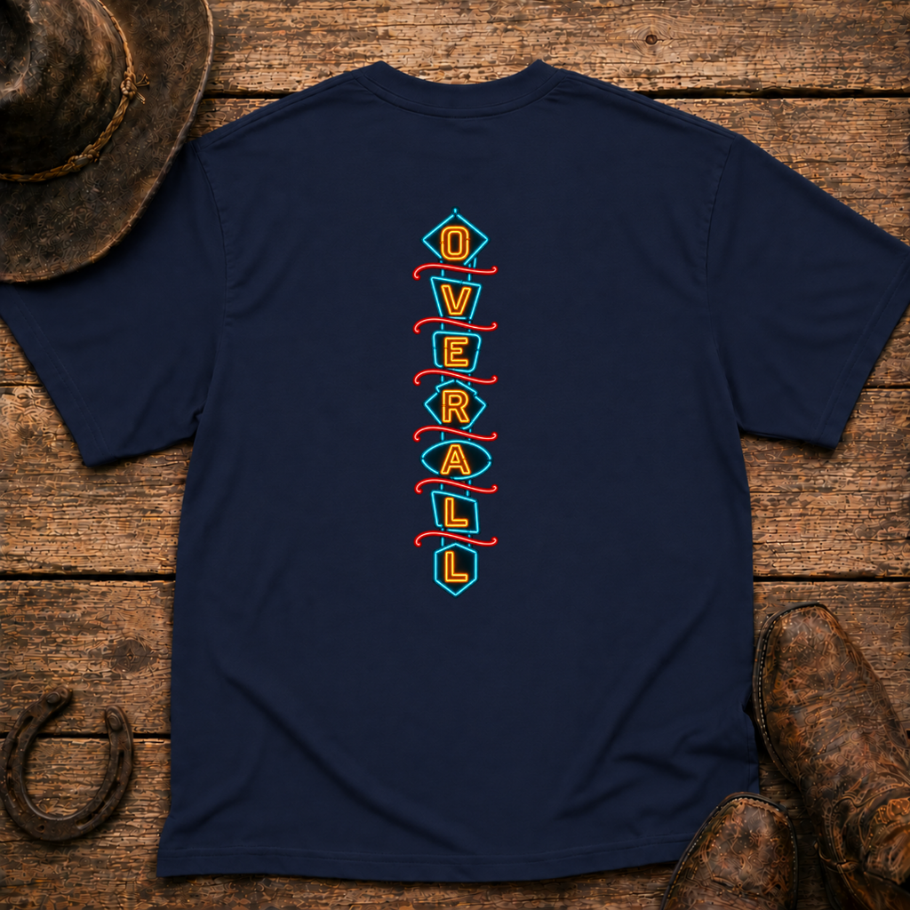 Neon Overall T-Shirt | Minimal Chest Emblem