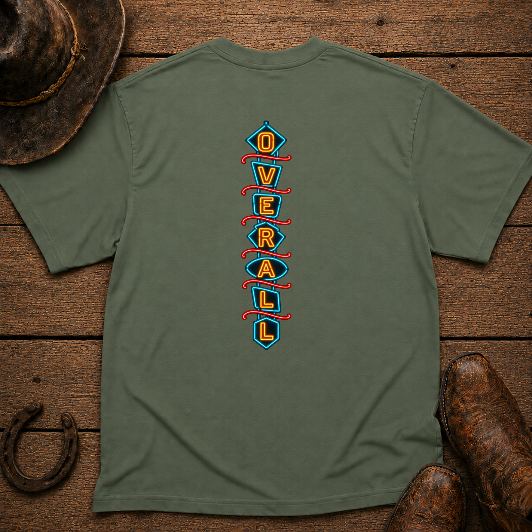 Neon Overall T-Shirt | Minimal Chest Emblem