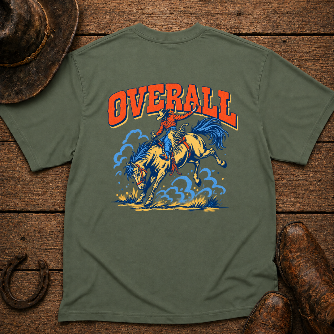 Bucking Bronco T-Shirt | Minimal Chest Emblem